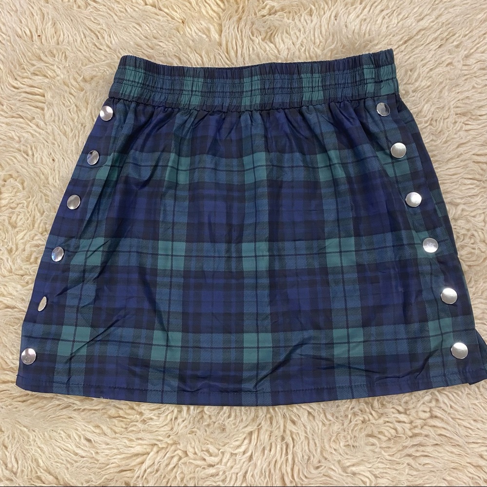 Forever 21 plaid fleece lined skirt